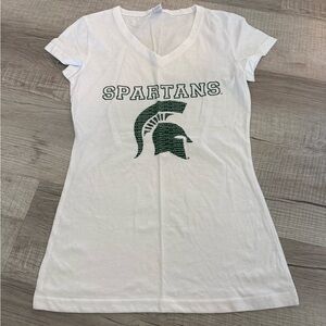Michigan State White and Green Spartans Women's Top